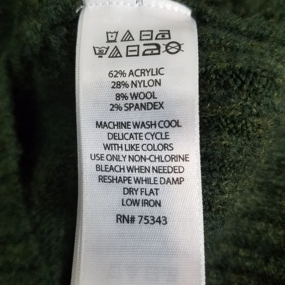 Cynthia Rowley green wool blend sweater